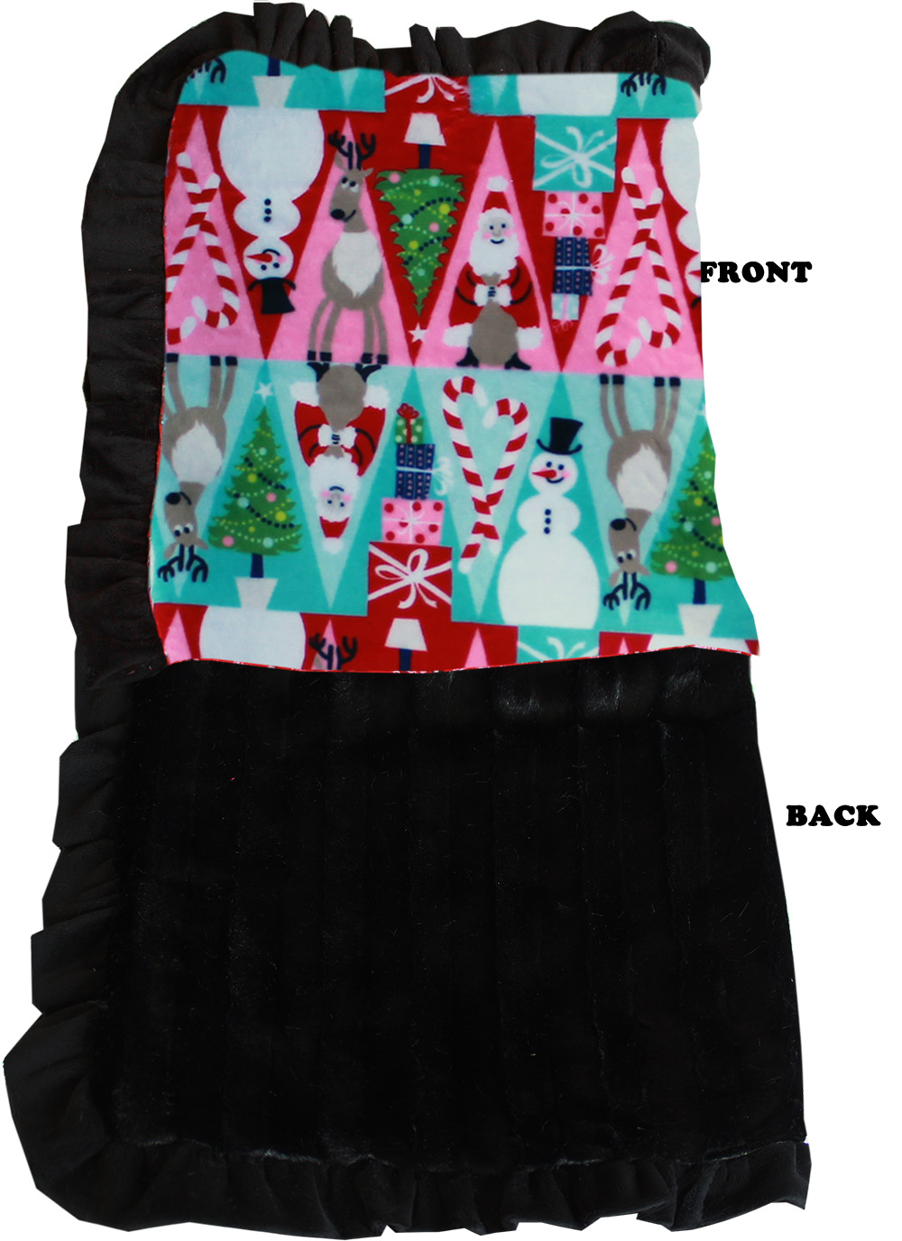 Luxurious Plush Pet Blanket Christmas Medley 1/2 Size